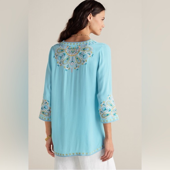 Soft Surroundings Women River Island Tunic Embroidered - Picture 2 of 10